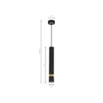 Milagro MLP6305 JOKER BLACK/WOOD висяща лампа 1xGU10