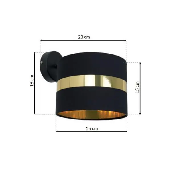 Milagro MLP6317 PALMIRA BLACK / GOLD аплик 1xE27 60W