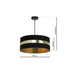 Milagro MLP6318 PALMIRA BLACK / GOLD висяща лампа 1xE27 60W