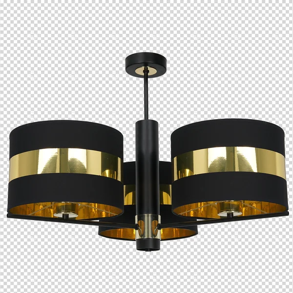 Milagro MLP6321 PALMIRA BLACK / GOLD Плафониера 3xE27