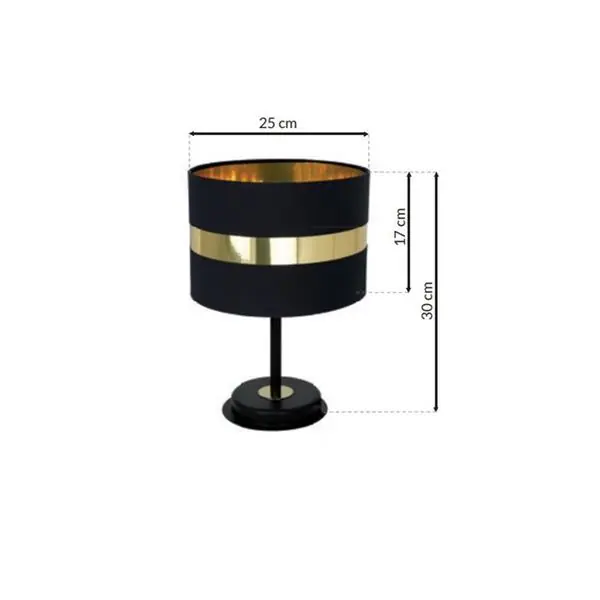 Milagro MLP6322 PALMIRA BLACK / GOLD Настолна лампа 1xE27