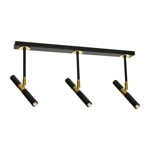 Milagro MLP6335 MONZA BLACK/GOLD Плафониера 3xG9