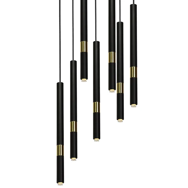 Milagro MLP6385 Lampa wisząca MONZA BLACK/GOLD 7xG9 8W
