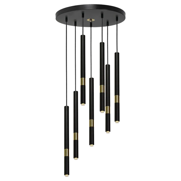 Milagro MLP6385 Lampa wisząca MONZA BLACK/GOLD 7xG9 8W