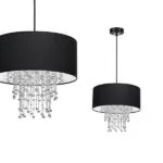 Milagro MLP6431 ALMERIA BLACK/CHROME висяща лампа 1xE27