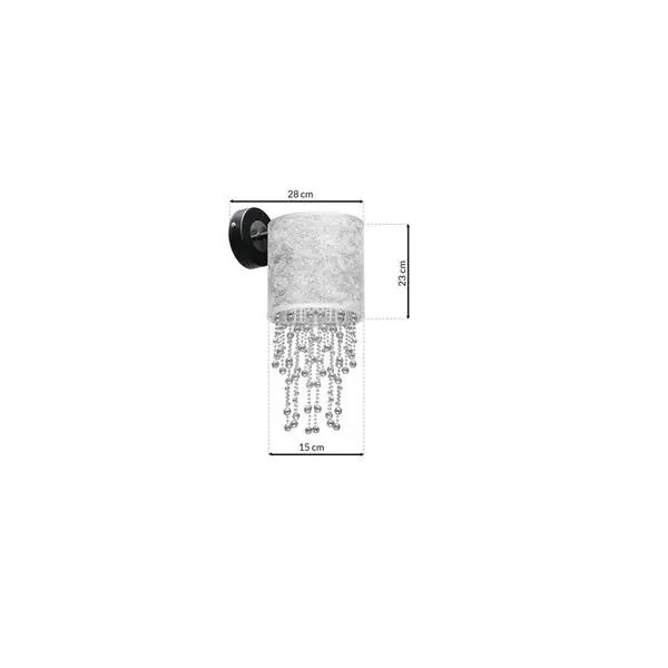 Milagro MLP6433 ALMERIA SILVER/BLACK аплик 1xE27