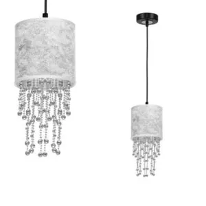 Milagro MLP6434 ALMERIA SILVER/BLACK висяща лампа 1xE27
