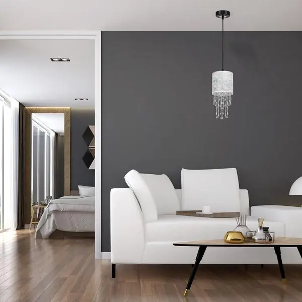 Milagro MLP6434 ALMERIA SILVER/BLACK висяща лампа 1xE27