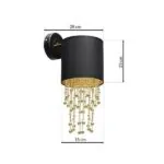 Milagro MLP6438 ALMERIA BLACK/GOLD аплик 1xE27
