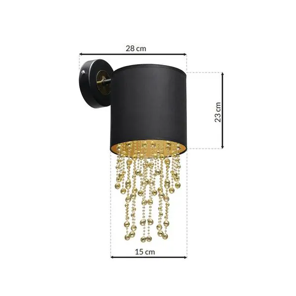 Milagro MLP6438 ALMERIA BLACK/GOLD аплик 1xE27