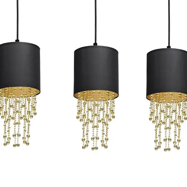 Milagro MLP64400 Висяща лампа ALMERIA BLACK/GOLD 3xE27