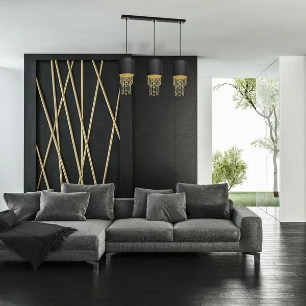 Milagro MLP64400 Висяща лампа ALMERIA BLACK/GOLD 3xE27