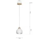 Milagro MLP6440 Висяща лампа DAMA WHITE 1xE27