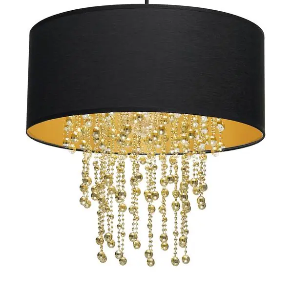 Milagro MLP6441 Висяща лампа ALMERIA BLACK/GOLD 1xE27