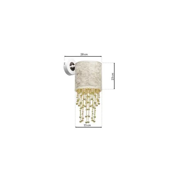 Milagro MLP6443 ALMERIA WHITE/GOLD аплик 1xE27