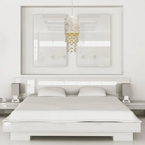 Milagro MLP6444 Висяща лампа ALMERIA WHITE/GOLD 1xE27