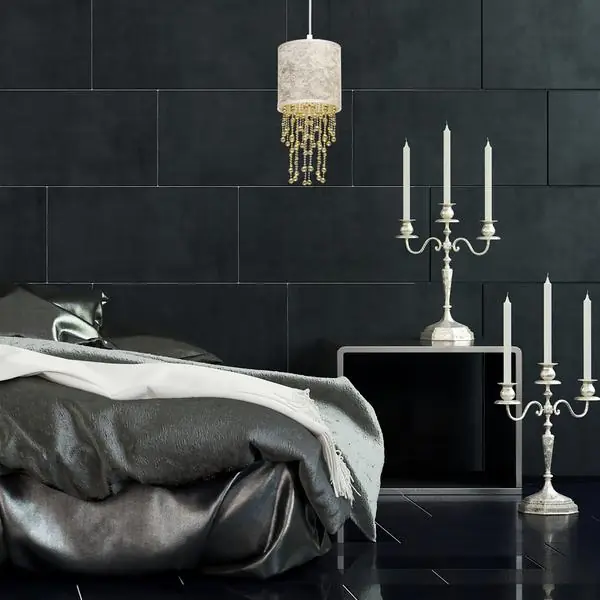 Milagro MLP6444 Висяща лампа ALMERIA WHITE/GOLD 1xE27