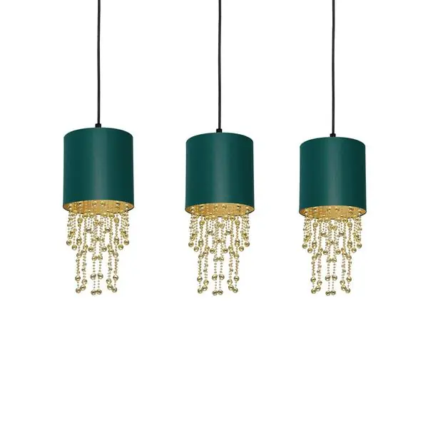 Milagro MLP64500 ALMERIA GREEN/GOLD висяща лампа 3xE27