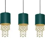 Milagro MLP64500 ALMERIA GREEN/GOLD висяща лампа 3xE27