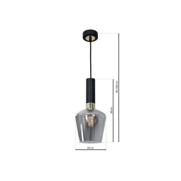 Milagro MLP6484 Висяща лампа ROMA BLACK 1xE27