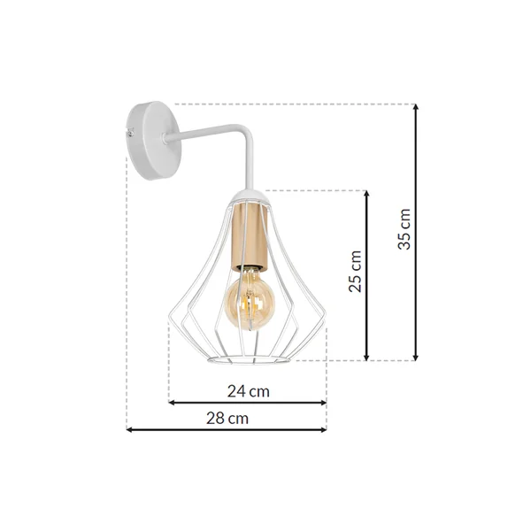 Milagro MLP6556 Аплик WILL WHITE 1xE27