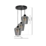 Milagro MLP6612 Висяща лампа SANTIAGO SMOKED 3xE27