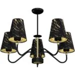 Milagro MLP7282 Висяща лампа HERMES Black/Gold 5xE27