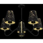 Milagro MLP7282 Висяща лампа HERMES Black/Gold 5xE27