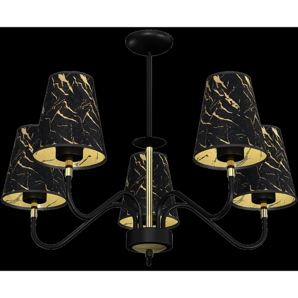 Milagro MLP7282 Висяща лампа HERMES Black/Gold 5xE27