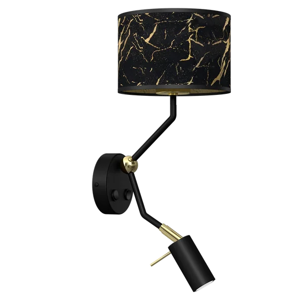 Milagro MLP7291 Стенна лампа SENSO Black/Gold 1xE27 + 1x mini GU10