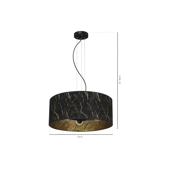 Milagro MLP7298 Висяща лампа SENSO Black/Gold 3xE27