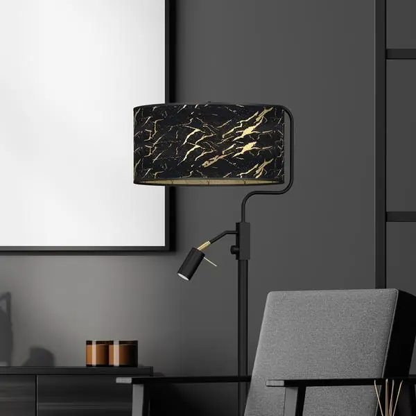 Milagro MLP7300 Подова лампа SENSO Black/Gold 1xE27 + 1x mini GU10