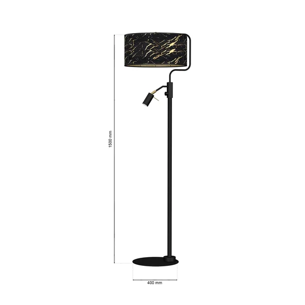 Milagro MLP7300 Подова лампа SENSO Black/Gold 1xE27 + 1x mini GU10