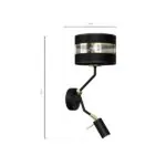 Milagro MLP7335 Аплик ULTIMO BLACK 1xE27 + 1x mini GU10