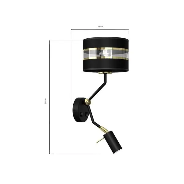 Milagro MLP7335 Аплик ULTIMO BLACK 1xE27 + 1x mini GU10