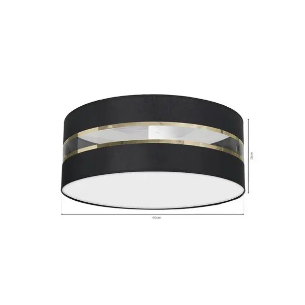 Milagro MLP7339 Плафон ULTIMO BLACK 2xE27 Ø40см