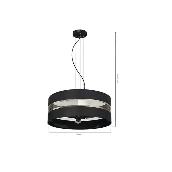 Milagro MLP7342 Висяща лампа ULTIMO BLACK 3xE27