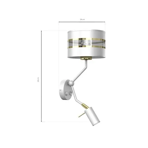 Milagro MLP7346 Аплик ULTIMO WHITE 1xE27 1x mini GU10