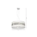 Milagro MLP7353 Висяща лампа ULTIMO WHITE 3xE27