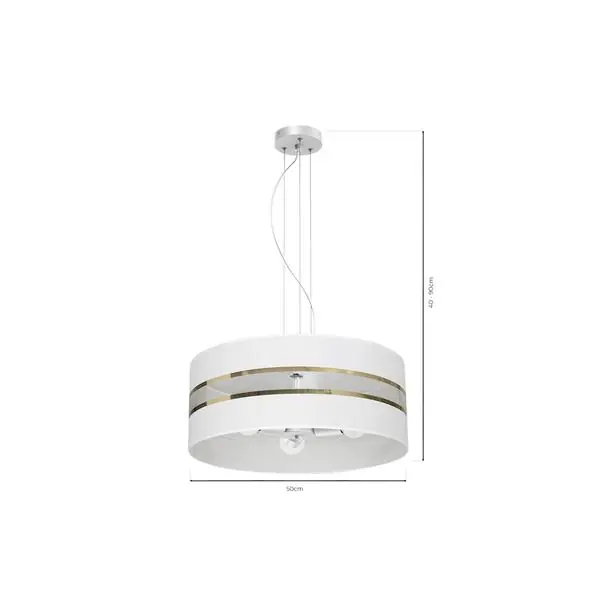 Milagro MLP7353 Висяща лампа ULTIMO WHITE 3xE27