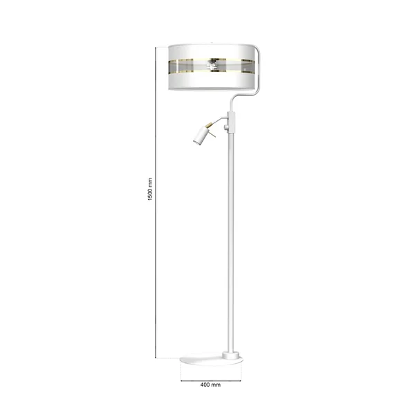 Milagro MLP7355 ULTIMO WHITE Подова лампа 1xE27 + 1xmini GU10