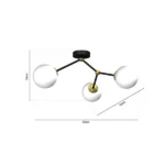Milagro MLP7460 Плафон JOY BLACK / GOLD 3xE14
