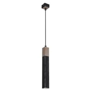 Milagro MLP7469 Висяща лампа SOLO SAWN BLACK / ПАТИНИРАНО ДЪРВО 1x мини GU10