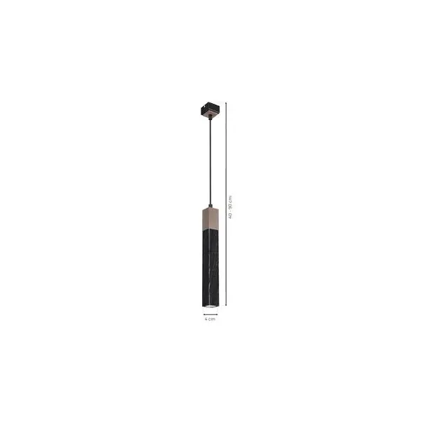 Milagro MLP7469 Висяща лампа SOLO SAWN BLACK / ПАТИНИРАНО ДЪРВО 1x мини GU10
