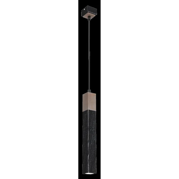 Milagro MLP7469 Висяща лампа SOLO SAWN BLACK / ПАТИНИРАНО ДЪРВО 1x мини GU10