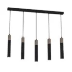 Milagro MLP7471 Висяща лампа SOLO SAWN BLACK / ПАТИНИРАНО ДЪРВО 5x mini GU10