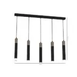 Milagro MLP7471 Висяща лампа SOLO SAWN BLACK / ПАТИНИРАНО ДЪРВО 5x mini GU10