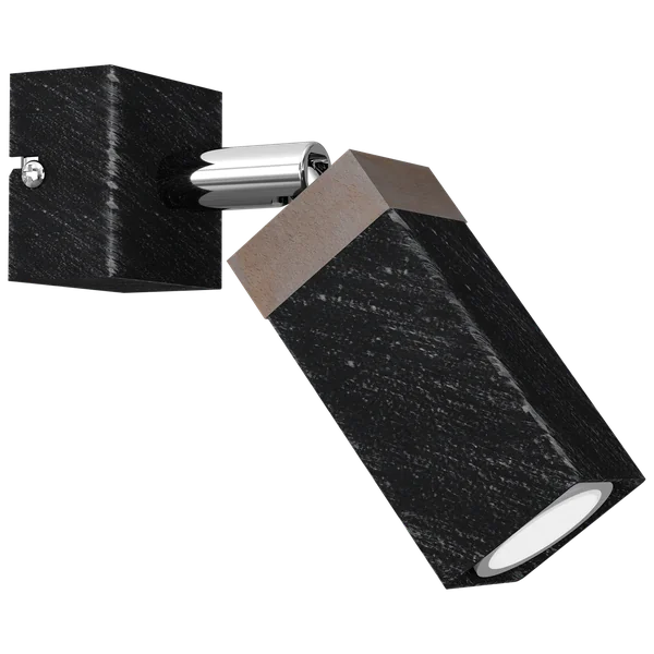 Milagro MLP7472 Стенна лампа SOLO SAWN BLACK / ПАТИНИРАНО ДЪРВО 1x mini GU10