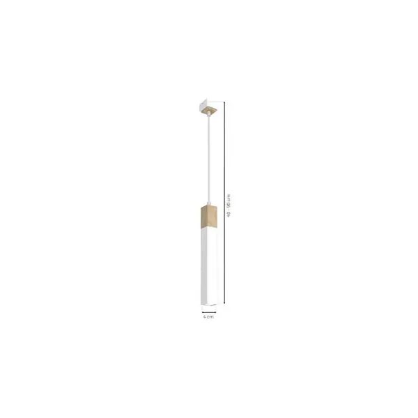Milagro MLP7475 Висяща лампа SOLO SAWN WHITE / ПАТИНИРАНО ДЪРВО 1x mini GU10