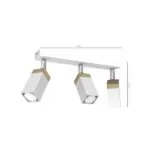 Milagro MLP7479 Спот SOLO SAWN WHITE / ПАТИНИРАНО ДЪРВО 3x mini GU10